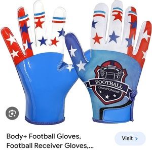 Football gloves, enhanced performance sports gloves and high grip adult/youth